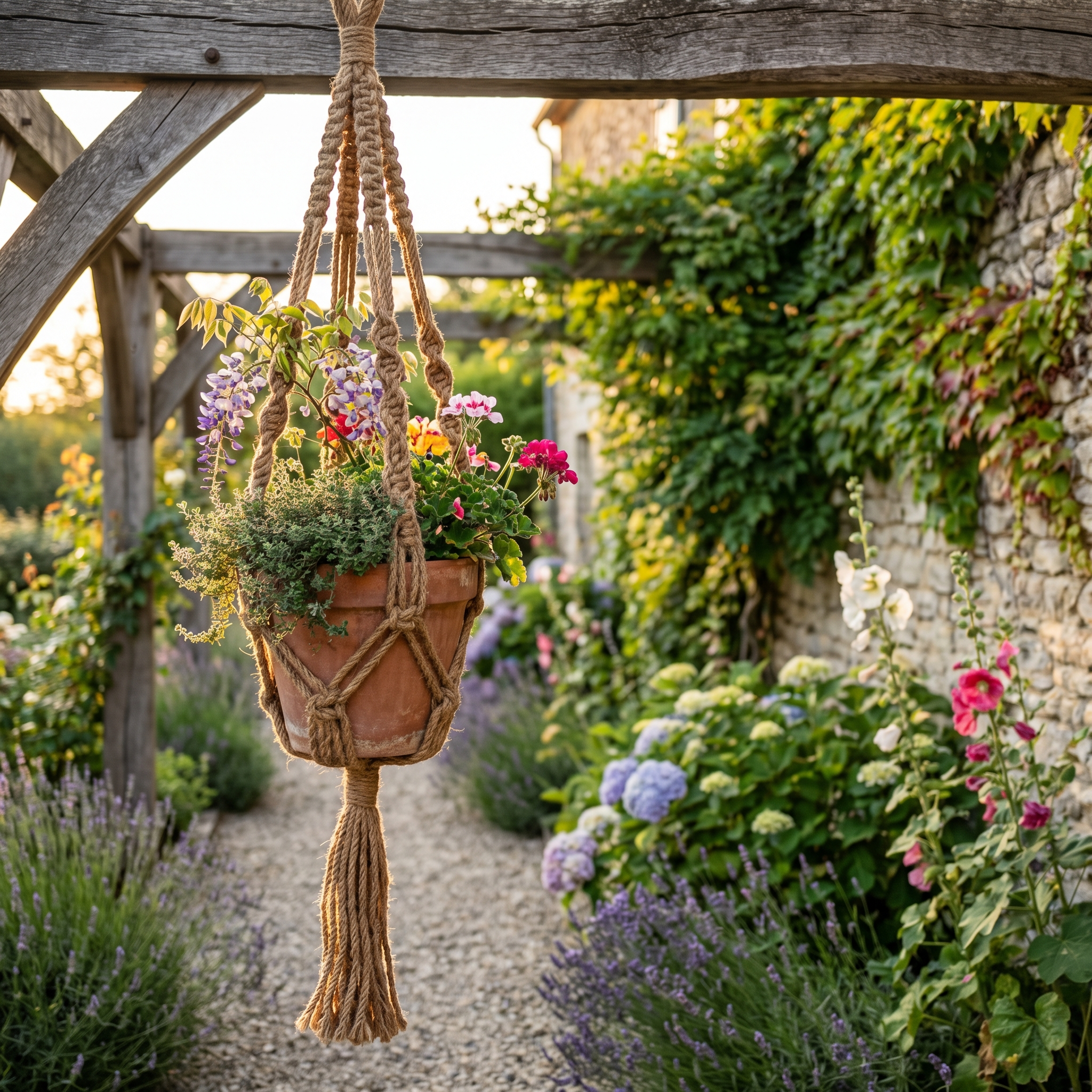 Natural Coir Rope 16mm for Shade Net & Curtain - 65.6 ft
