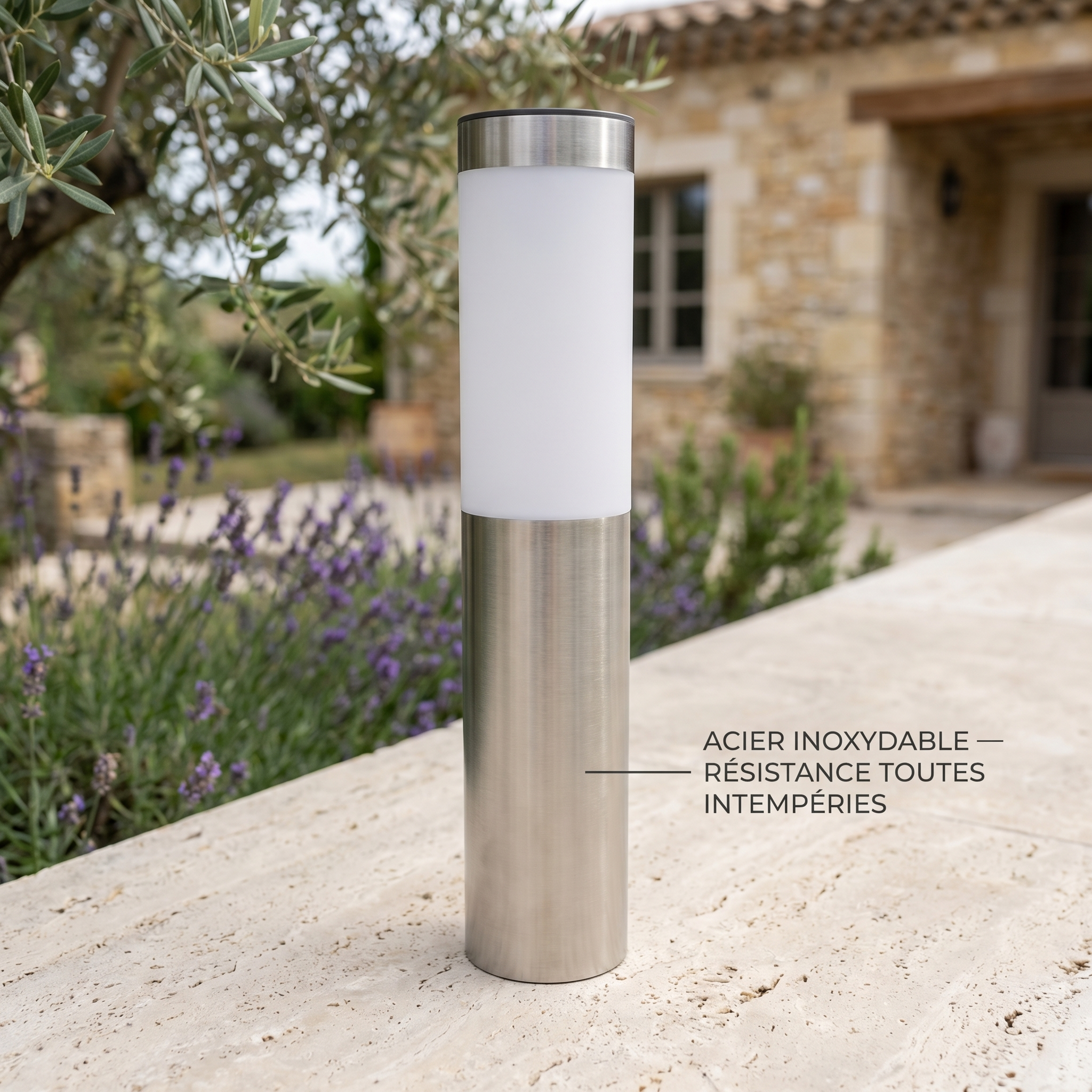 Solar Pillar Lamp for Garden & Patio - Wireless LED, No Wiring