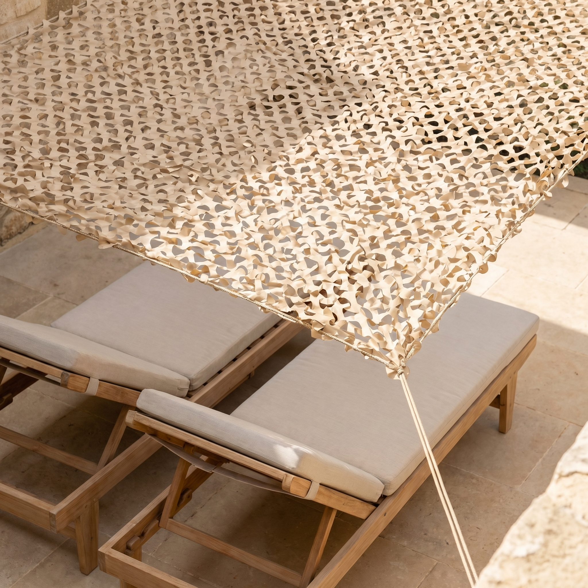 Sand Reinforced Shade Net for Patio & Pergola - Warm Shade