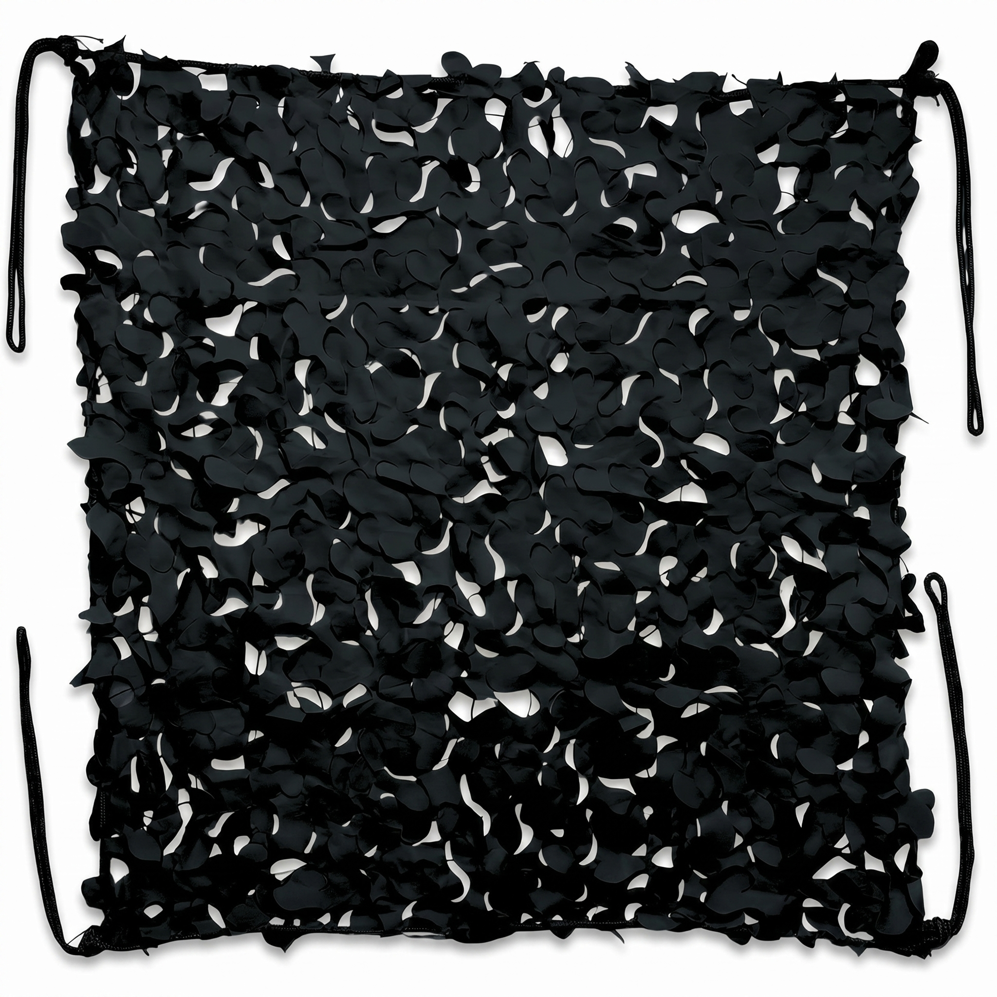 TheFrenchNets vertical privacy shade net tied off at the bottom edge for tension.